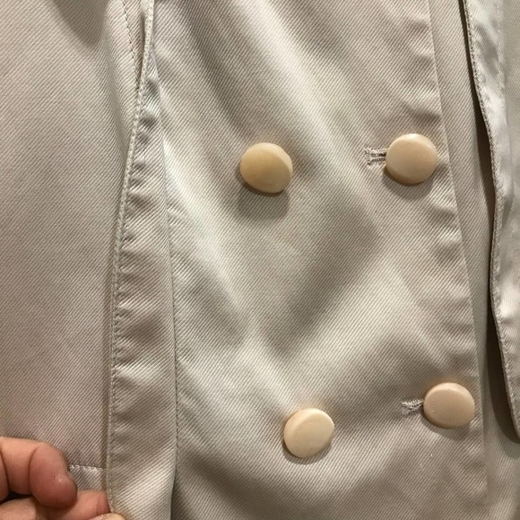 Olivia Hassler Women's Jacket Sz 95 US 6 Tan Faux Double Breasted Button Front - Picture 5 of 14